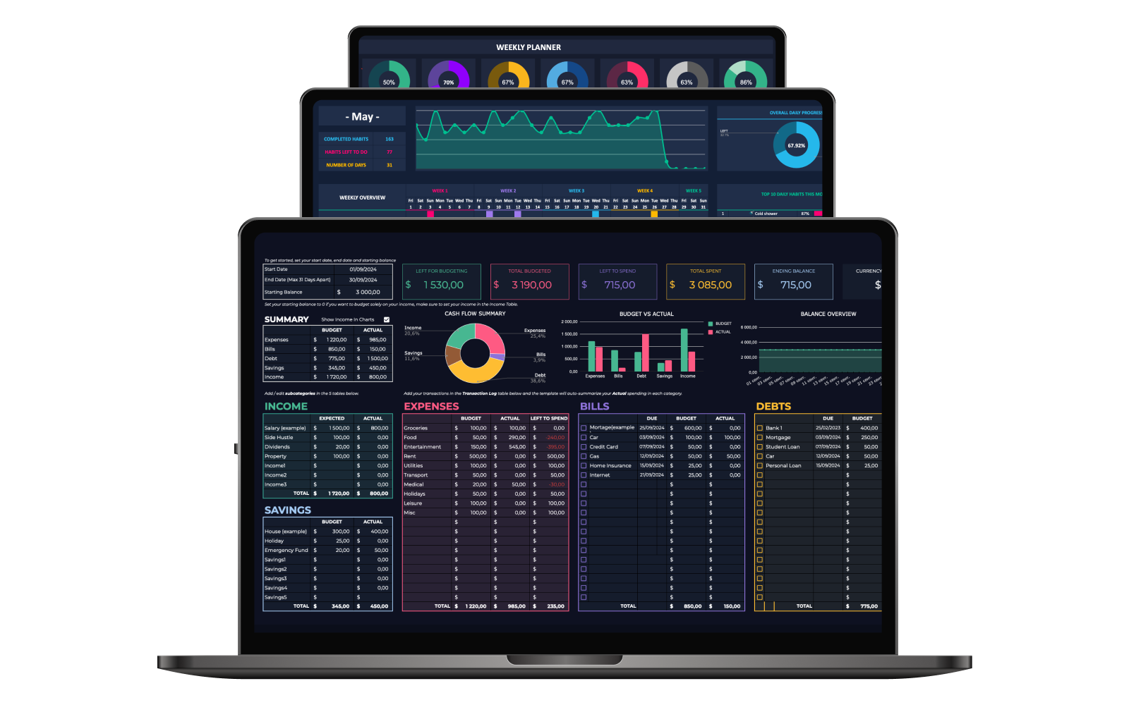 LifeStats trackers for Google Sheets