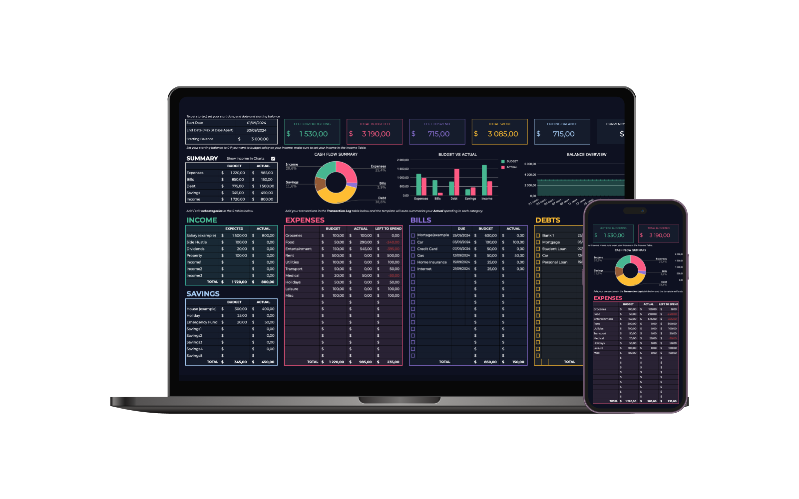 Finance Tracker for Google Sheets