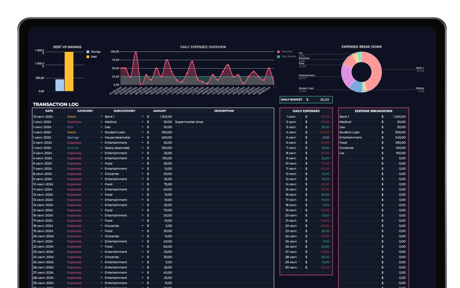 Finance tracker screenshot 3